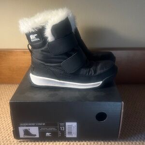 Sorel Kids' Black and White Winter Boots